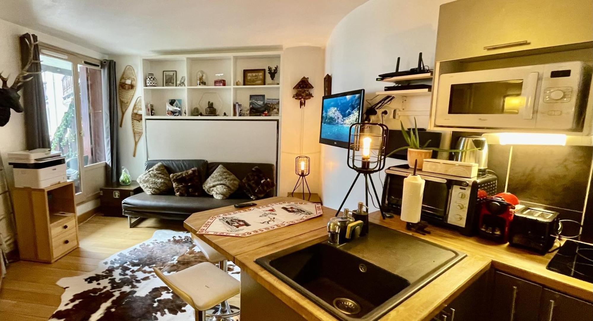 Centre - De Charme Avec Parking, Vue Sur Le Mont-blc Appartement