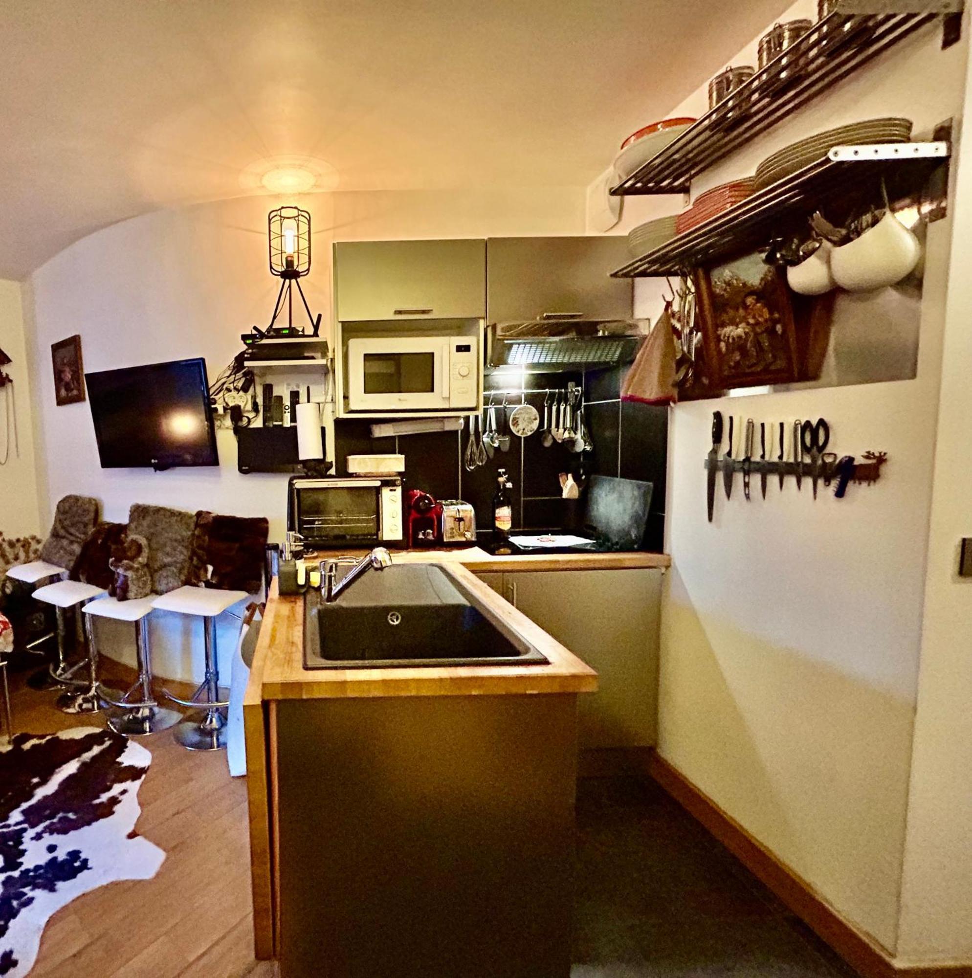 Centre - De Charme Avec Parking, Vue Sur Le Mont-blc Appartement